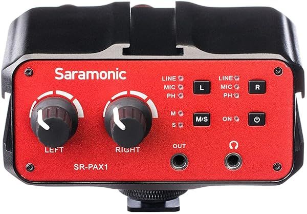 Saramonic SR-PAX1: 2-Channel XLR On-Camera Mixer with Preamps & Headphone Out for DSLR/Mirrorless Video