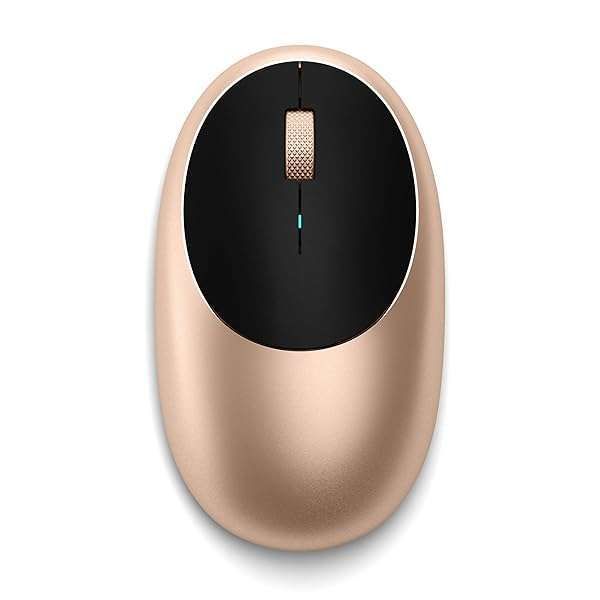 Satechi Wireless Mouse for MacBook Pro & Air - Rechargeable Type C, Bluetooth, Gold - Perfect for iMac, iPad & More