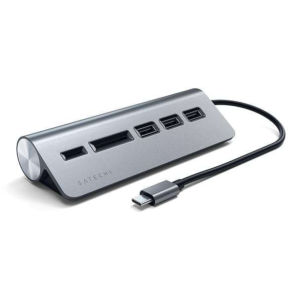 Satechi USB-C Combo Hub: USB-A Ports & SD Card Readers for MacBook Pro, iMac & Apple Studio Display