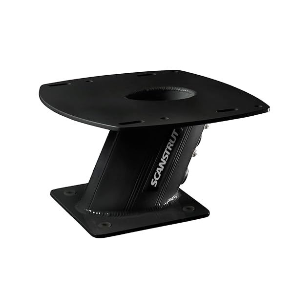 "Scanstrut APT-150-01-BLK Aluminum Powertower AFT Leaning 6" - Durable Black Marine Accessory"