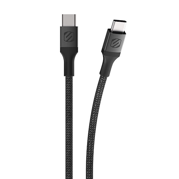 Scosche CCB4SG-SP Strikeline 4ft USB-C to USB-C Braided Charging Cable - Premium Space Gray Sync Cable