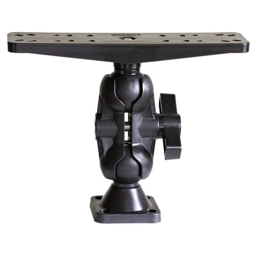 "Scotty 173 2-1/4" Ball Mount with Fish Finder/Chart Plotter Plate - Durable & Versatile Marine Accessory"