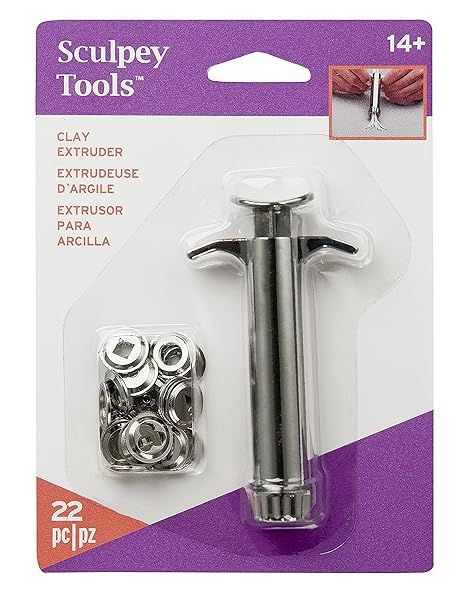 20-Piece Sculpey Tools Clay Extruder Set: Durable Die Cast Steel for DIY Polymer Clay Projects - Perfect for All Skill Levels!