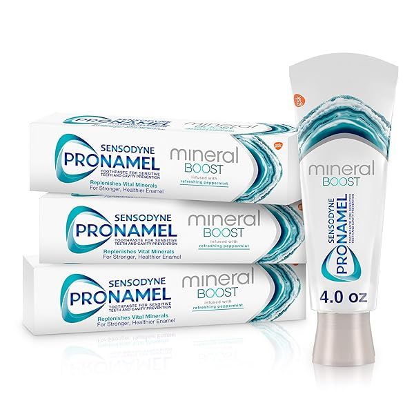 Buy Sensodyne Pronamel Mineral Boost Toothpaste for Sensitive Teeth - Strengthen Enamel & Replenish Minerals, Peppermint Flavor (Pack of 3)