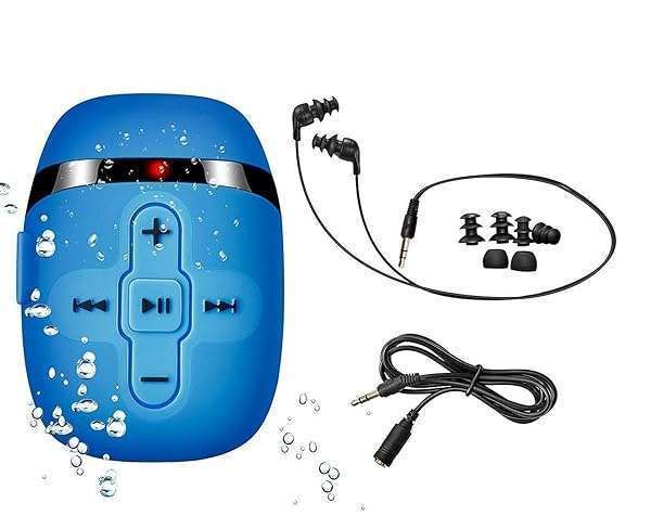 Sewobye Waterproof MP3 Player for Swimming - Underwater Headphones with Shuffle, 3m Cord, Perfect for Aquatic Adventures!