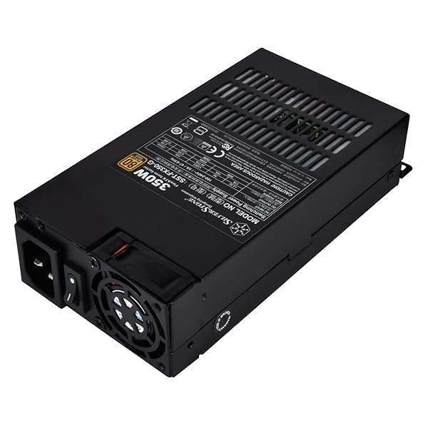 SilverStone 350W Flex ATX Power Supply - 80 Plus Gold, Fixed Cables, 6Pin PCIe Connector - SST-FX350-G-USA