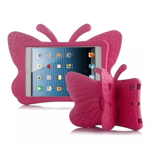 Simicoo 3D Cute Butterfly iPad Pro 9.7 Case - Lightweight, Shockproof & Kid-Friendly (Rose) - Perfect Gift for Kids!