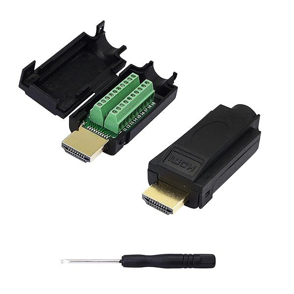 SinLoon HDMI Solderless Adapter 2-Pack - Gold Plated Extension Cable Connector with Free Screwdriver & Plastic Cover