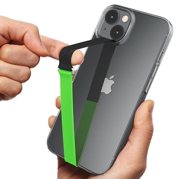 Sinjimoru 3-in-1 Bicolor Phone Strap & Grip Holder for iPhone & Samsung - Reusable Clip Loop for Easy Handling