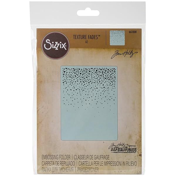 Tim Holtz Sizzix Multi Color Embossing Folder - Snowfall Speckles, One Size for Stunning Crafts