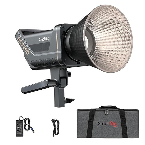 SmallRig RC 220D LED Video Light: 220W, 98700 LUX, 5600K, CRI 95+, App Control & Bowens Mount for Professional Studio Use