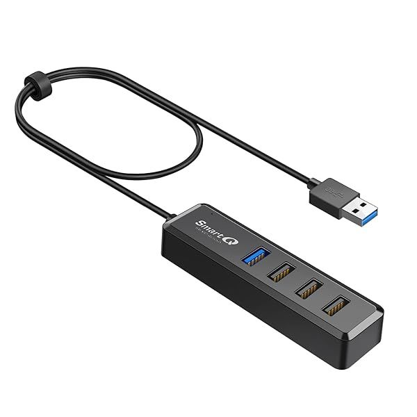 SmartQ 4-Port USB Hub: Expand Your Mac & PC Connectivity with 1 USB 3.0 & 3 USB 2.0 Ports