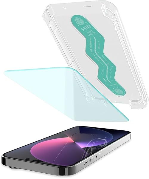Smartish 2-Pack Tempered Glass Screen Protector for iPhone 14 Pro Max - Scratch Resistant & Easy Install Frame