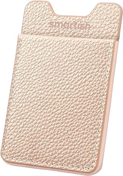 Smartish Stick-on Phone Wallet - Sidecar Slim Expandable Credit Card Pocket - Universal Fit- iPhone and Android - Rosé All Day