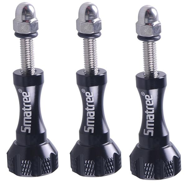 Buy Smatree 3pcs Long Aluminum Thumbscrew for DJI OSMO Action Cameras - Compatible with G*pro Models 1-13 (Black)