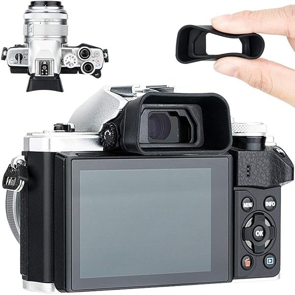 Soft Silicon Eyecup for Olympus OM-D E-M10 Mark IV III II & E-M5 - Replace EP-16 EP-15 Eyepiece for Enhanced Comfort