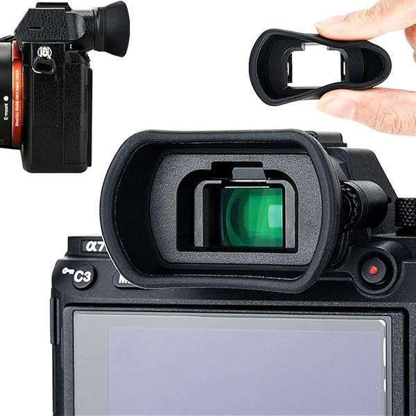 Soft Silicon Eyecup for Sony A7 Series - Replace FDA-EP18, FDA-EP16, FDA-EP15 | Comfortable Camera Viewfinder Protector