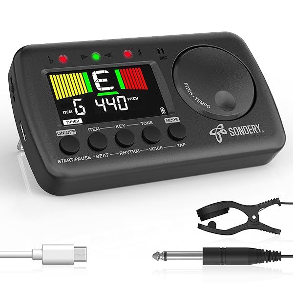 Buy Sondery 3-in-1 Digital Metronome Tuner: Rechargeable Vocal Counting & Tap Tempo Features