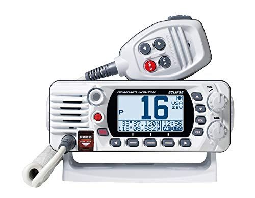 Standard Horizon Eclipse-Series VHF Radio with GPS - Compact White Marine Radio for Clear Communication