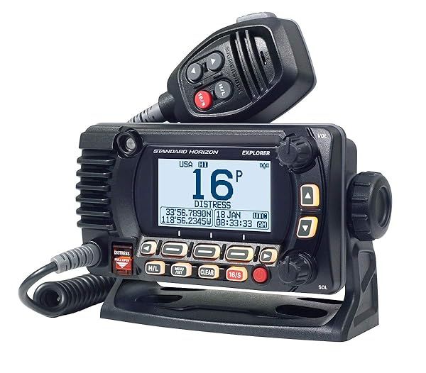 Standard Horizon GX1800G Fixed Mount VHF with GPS - Reliable Black Marine Radio
