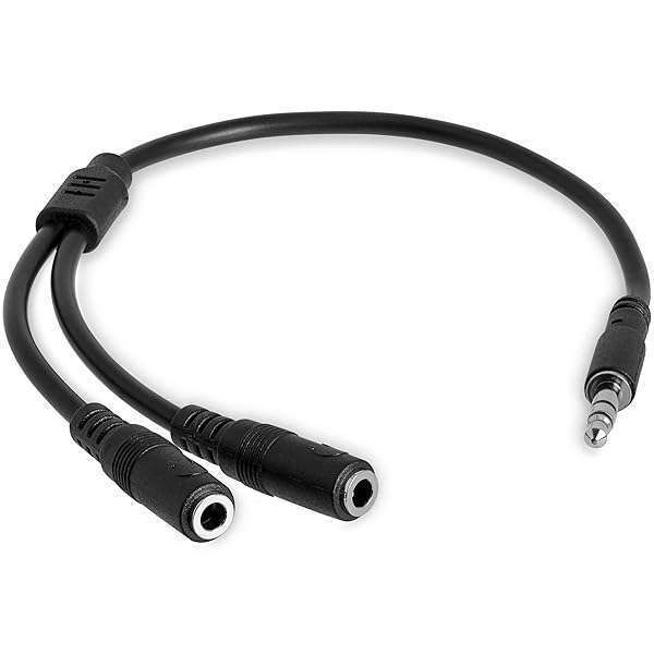 StarTech 3.5mm Audio Extension Cable - Slim Y Splitter & Headphone Extender (Male to 2x Female AUX)