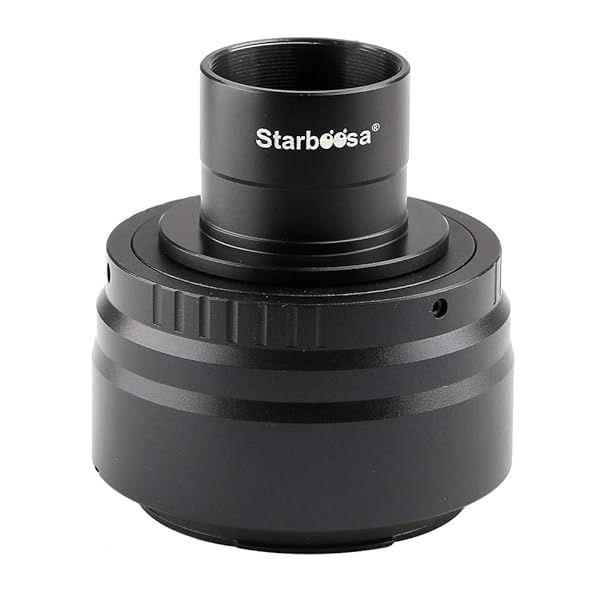 "Starboosa Telescope Camera Adapter for Canon EOS R - 1.25" T Adapter for Prime Focus Photography"
