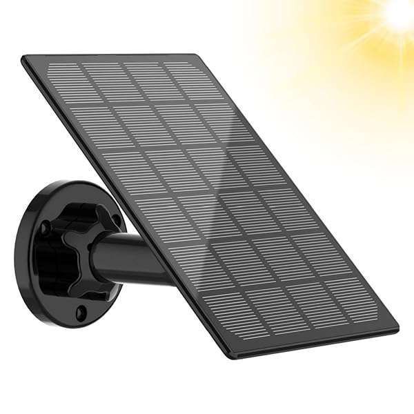 StartVision 5V 3.5W Solar Panel for Security Cameras - IP65 Waterproof, USB-C & Micro USB, 9.8ft Cable for Continuous Power