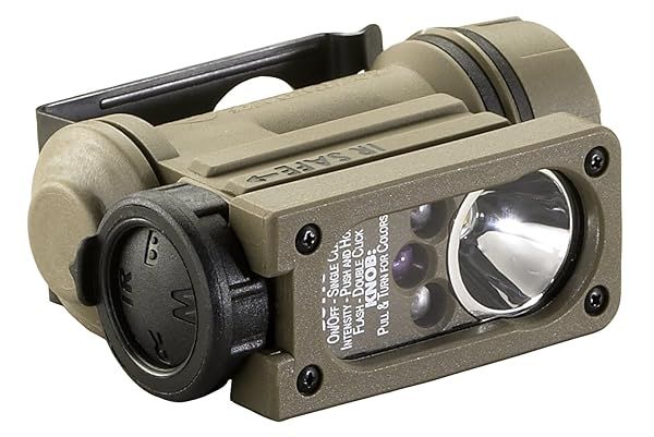 Streamlight 14518 Sidewinder II: 47-Lumen Military Flashlight with Helmet & Rail Mount, Multi-LEDs & CR123A Battery