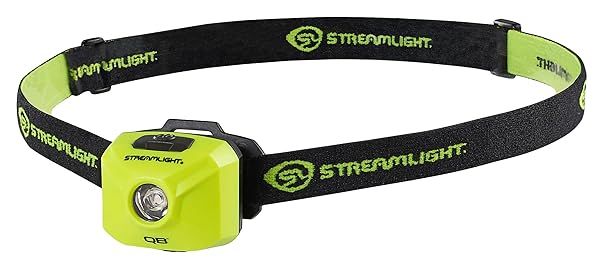 Streamlight 61430 QB 200-Lumen Rechargeable Headlamp with Hat Clip & USB - Compact & Bright Yellow