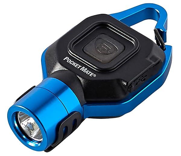 Streamlight 73302 Pocket Mate: 325-Lumen USB Rechargeable Keychain Flashlight in Blue