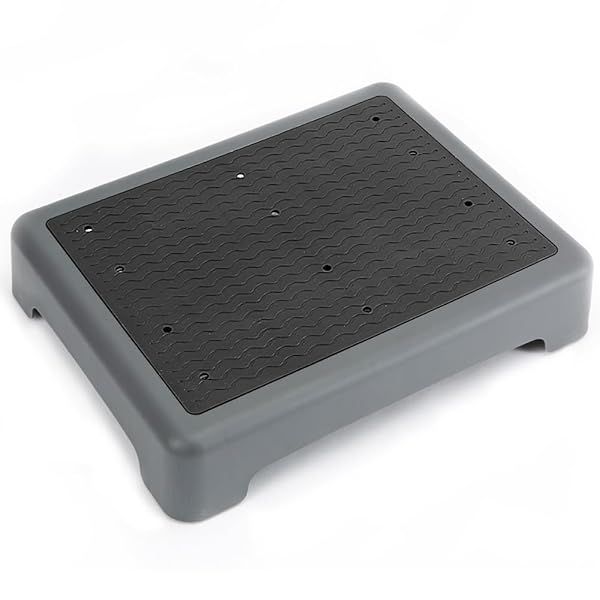 "StrongTek One Step Stool: 3.4" Non-Slip Half Step for Seniors, Supports 350 lbs - Ideal for Indoor & Outdoor Use"