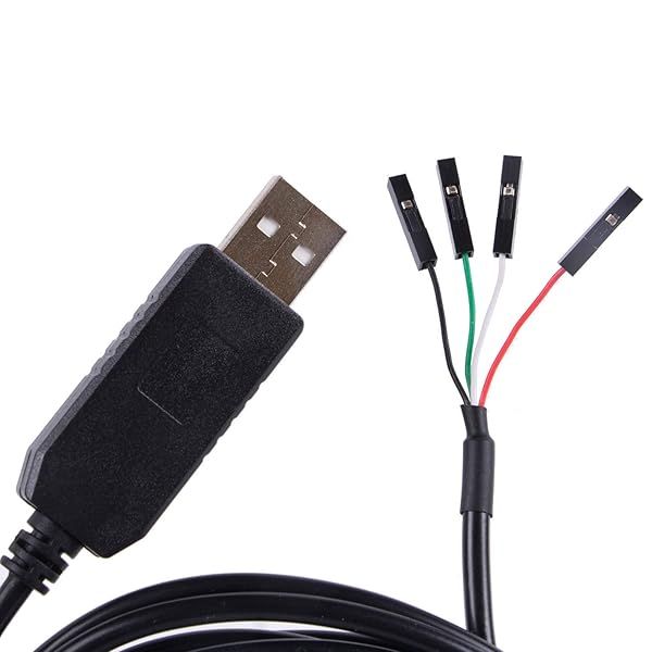 Suamdoen USB to TTL Serial Adapter Cable with FT232RL Chip for Windows, Mac & Android - 5V/3.3V Logic Level, 4 Pin Socket