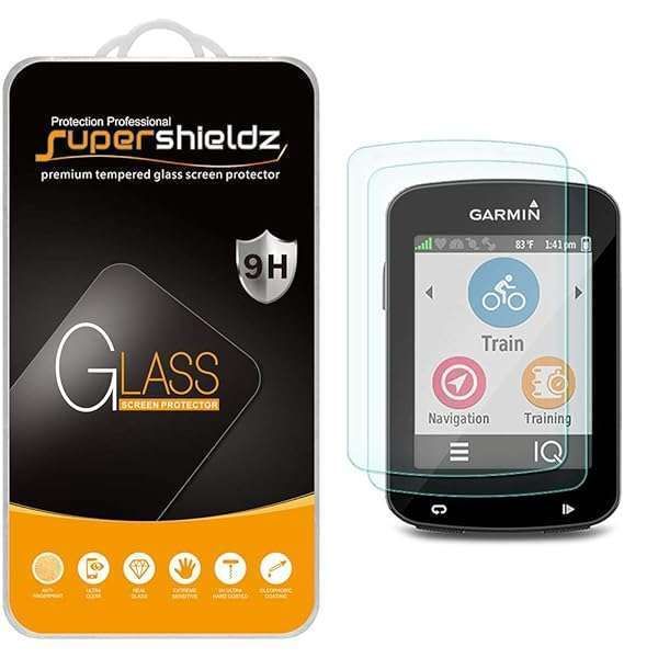 Supershieldz Tempered Glass Screen Protector for Garmin Edge 520/520 Plus/820 - 2 Pack, Anti-Scratch & Bubble Free