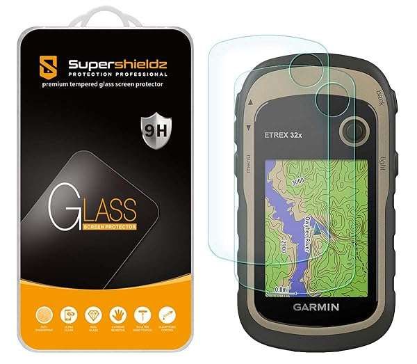 Supershieldz Tempered Glass Screen Protector for Garmin eTrex 10, 20, 30 - 2 Pack, Anti-Scratch & Bubble Free
