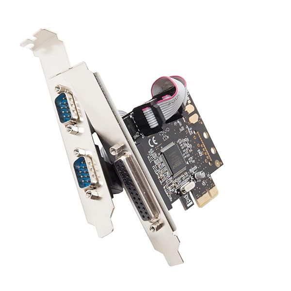 Syba SD-PEX50030 PCIe x1 Controller Card: 2 Port DB9 Serial & 1 Port DB25 Parallel - Fast & Reliable Connectivity