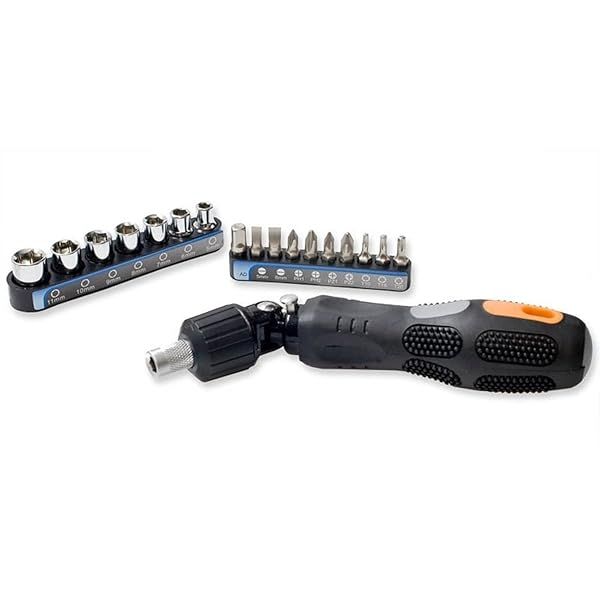Syba SY-ACC65042 18-Piece 2-in-1 Ratchet & Screwdriver Tool Kit - Versatile & Essential for Every DIYer