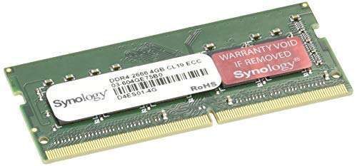 Upgrade Your Synology NAS with 4GB DDR4 ECC SODIMM RAM (D4ES01-4G) for Enhanced Performance