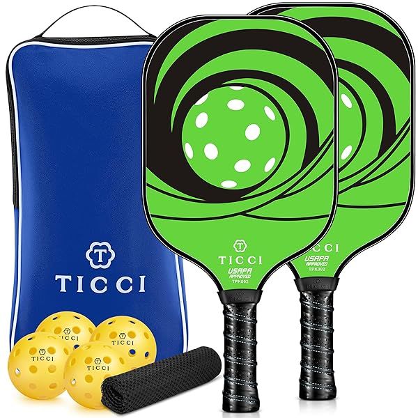 Premium T TICCI Pickleball Paddle Set - USAPA Approved Graphite Rackets & Accessories for Men & Women - Perfect Gift Kit!