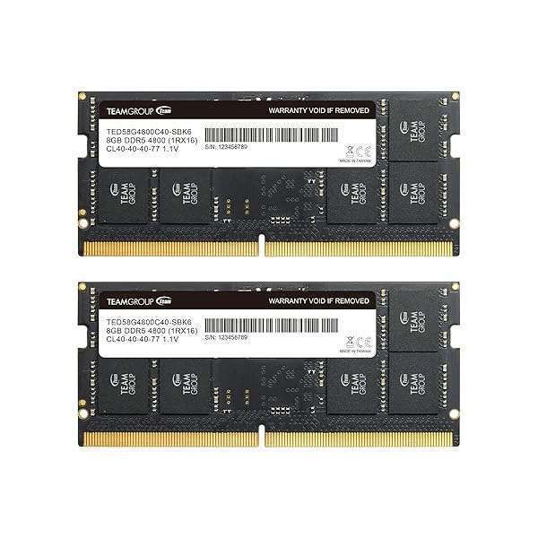 TEAMGROUP Elite 16GB DDR5 SODIMM RAM 4800MHz - High-Speed Laptop Memory Module (2x8GB) for Enhanced Performance