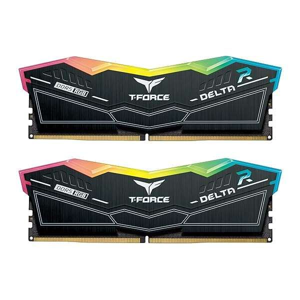 TEAMGROUP T-FORCE DELTA RGB DDR5 32GB (2x16GB) 6000MHz RAM - Intel XMP 3.0 & AMD Expo Compatible
