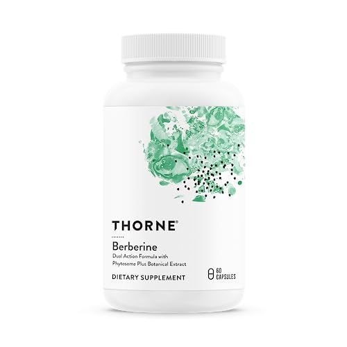 THORNE Berberine 1000 mg - Heart Health, Immune Support & Cholesterol - Gluten & Dairy Free - 60 Capsules for Optimal Wellness