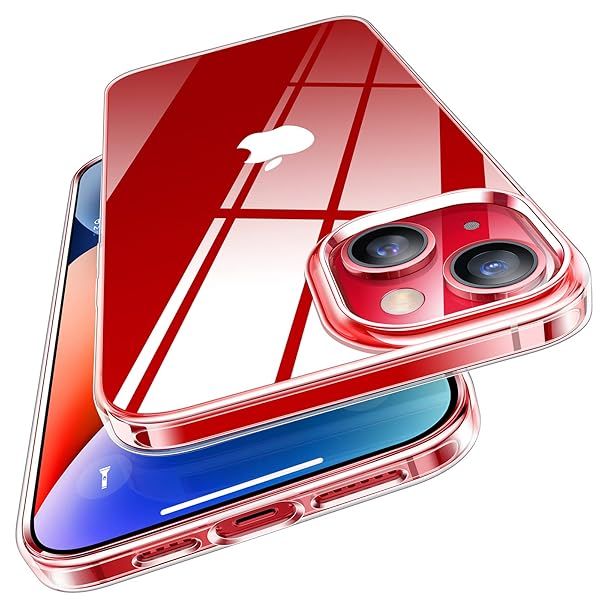 TORRAS Crystal Clear iPhone 14 Case - Slim Fit Soft TPU Shockproof Cover for 6.1 Inch Protection