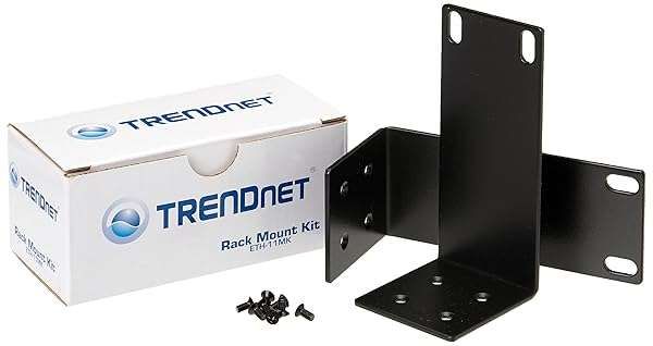 "TRENDNet Rack Mount Kit ETH-11MK for TEG-S16Dg/TEG-S24Dg - Fits 11" to 19" Equipment Racks, Black"