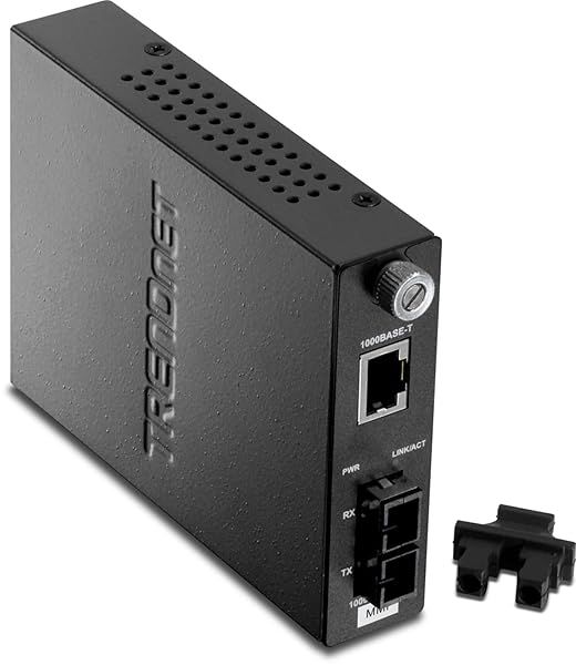 TRENDnet 1000Base-T to 1000Base-SX Fiber Media Converter - 550M Range, 2Gbps Speed, Lifetime Warranty
