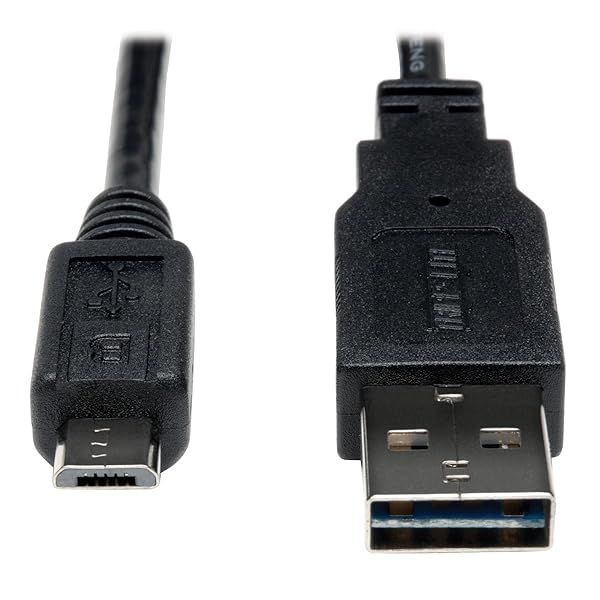TRIPP LITE 6ft USB 2.0 Reversible Cable A to Micro B - High-Speed 24AWG for Fast Data Transfer