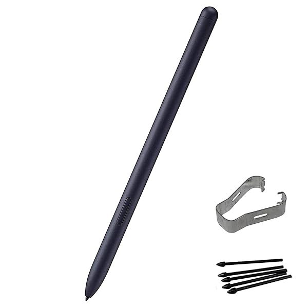 Tab S7 S Pen Replacement Stylus for Galaxy Tab S7/S7+/S8/S8 Ultra - Mystic Black with Tips/Nibs (No Bluetooth)