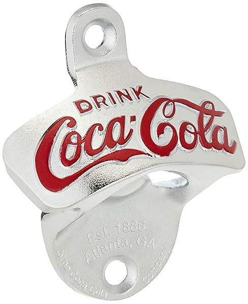 TableCraft Coca-Cola Wall Mount Bottle Opener - Compact & Stylish Bar Accessory