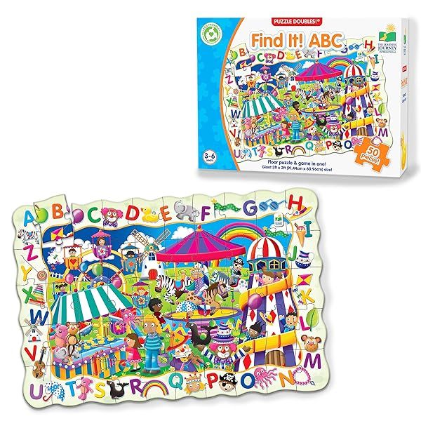 Learning Journey ABC Puzzle Doubles - Large Floor Puzzle for Kids 3-5 | Award-Winning Educational Toy