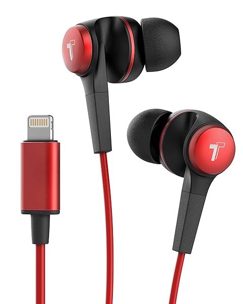 Thore V120 MFi Lightning Earbuds for iPhone 12/13/14 Pro Max - Sweat/Water Resistant with Mic & Volume Control