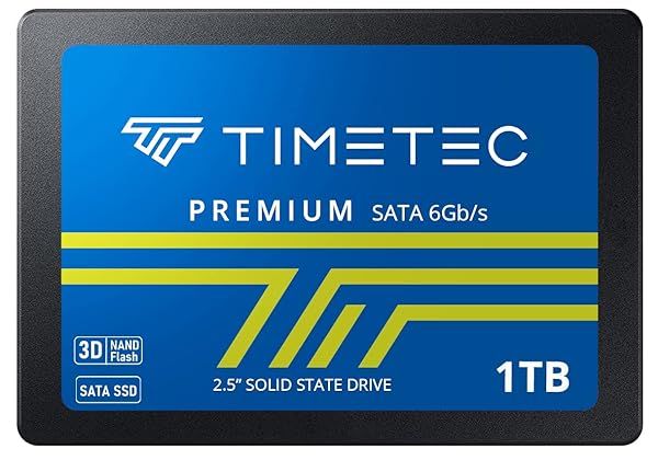 Timetec 1TB SSD 3D NAND QLC SATA III - Fast 550 MB/s Read Speed for PC & Laptop Upgrade